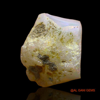 Natural Fire Opal Gemstone 4.00 Cts Loose Fancy Rough From Ethiopia 12x11x8 mm E-547