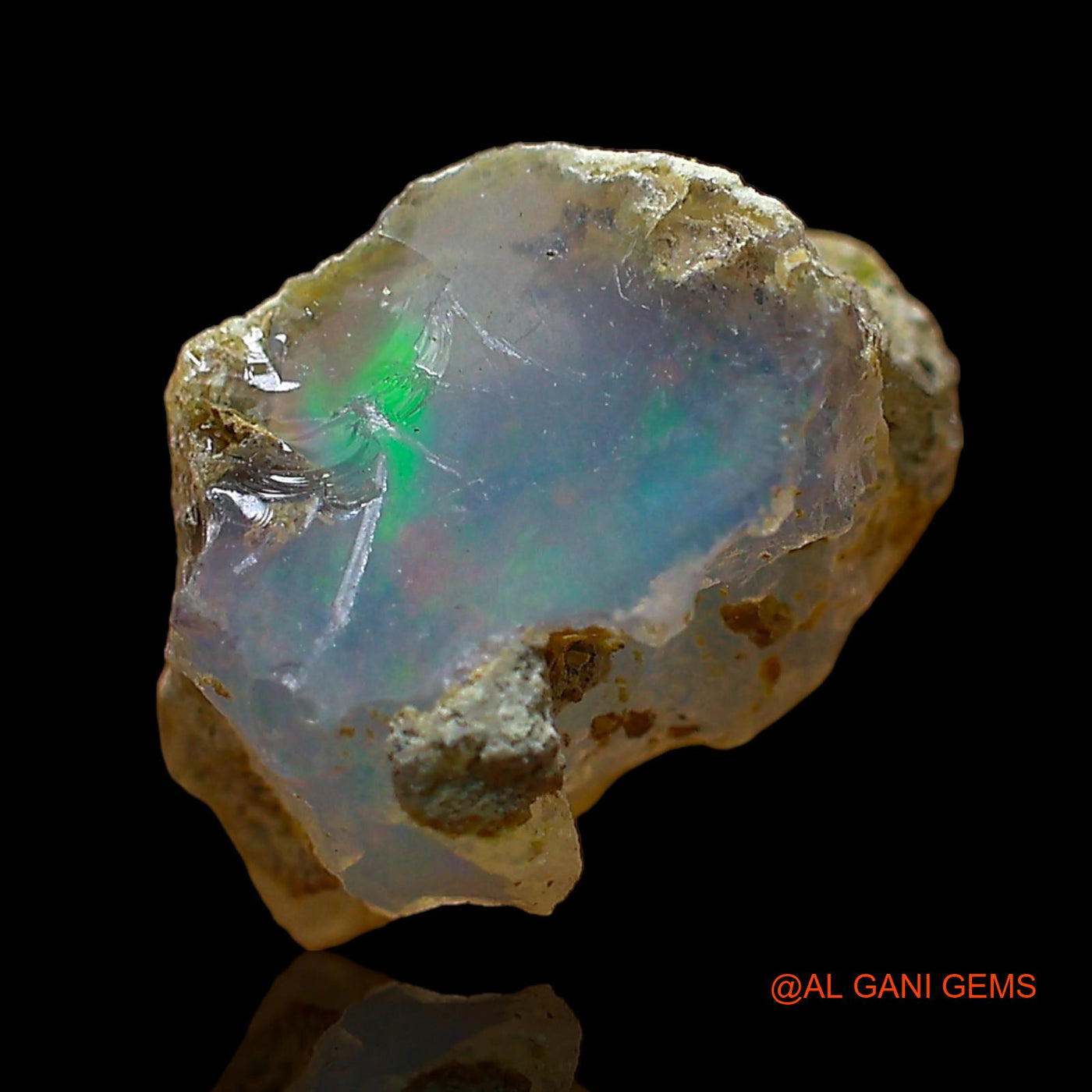 4.00 Cts Natural Ethiopian Fire Opal Loose Gemstone Fancy Rough 12x11x8 mm E-548
