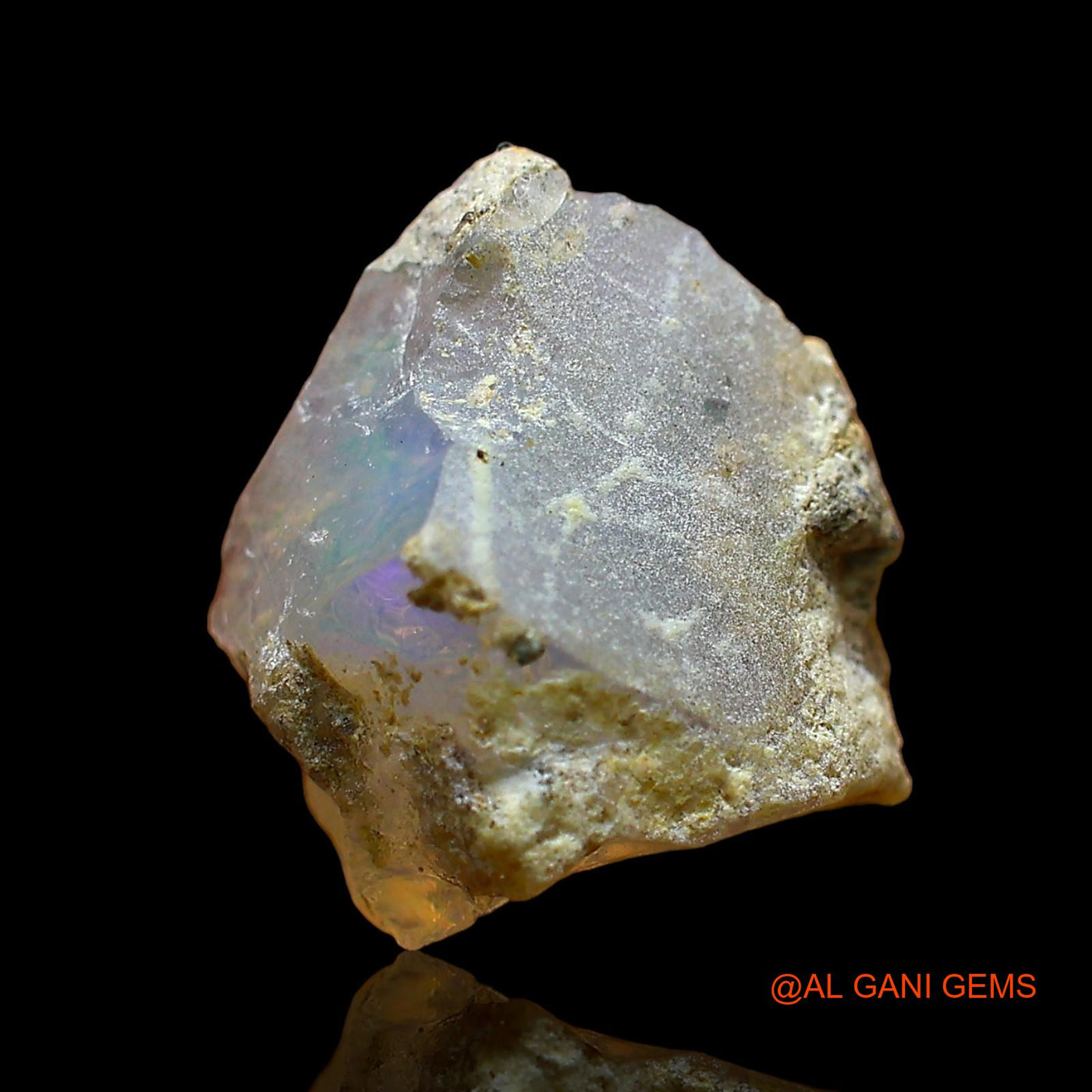 4.00 Cts Natural Ethiopian Fire Opal Loose Gemstone Fancy Rough 12x11x8 mm E-548