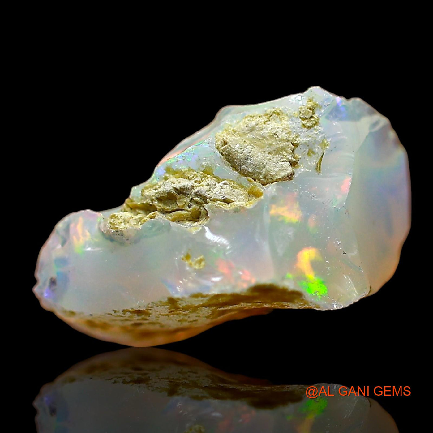 2.00 Cts Natural Ethiopian Fire Opal Loose Gemstone Fancy Rough 12x10x7 mm E-550