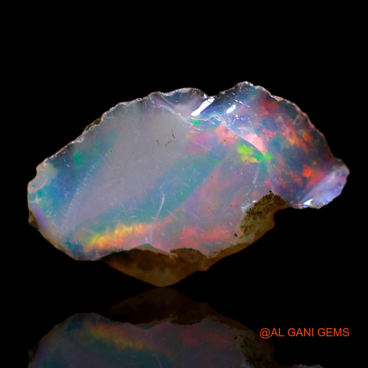 2.00 Cts Natural Ethiopian Fire Opal Loose Gemstone Fancy Rough 11x11x7 mm E-551