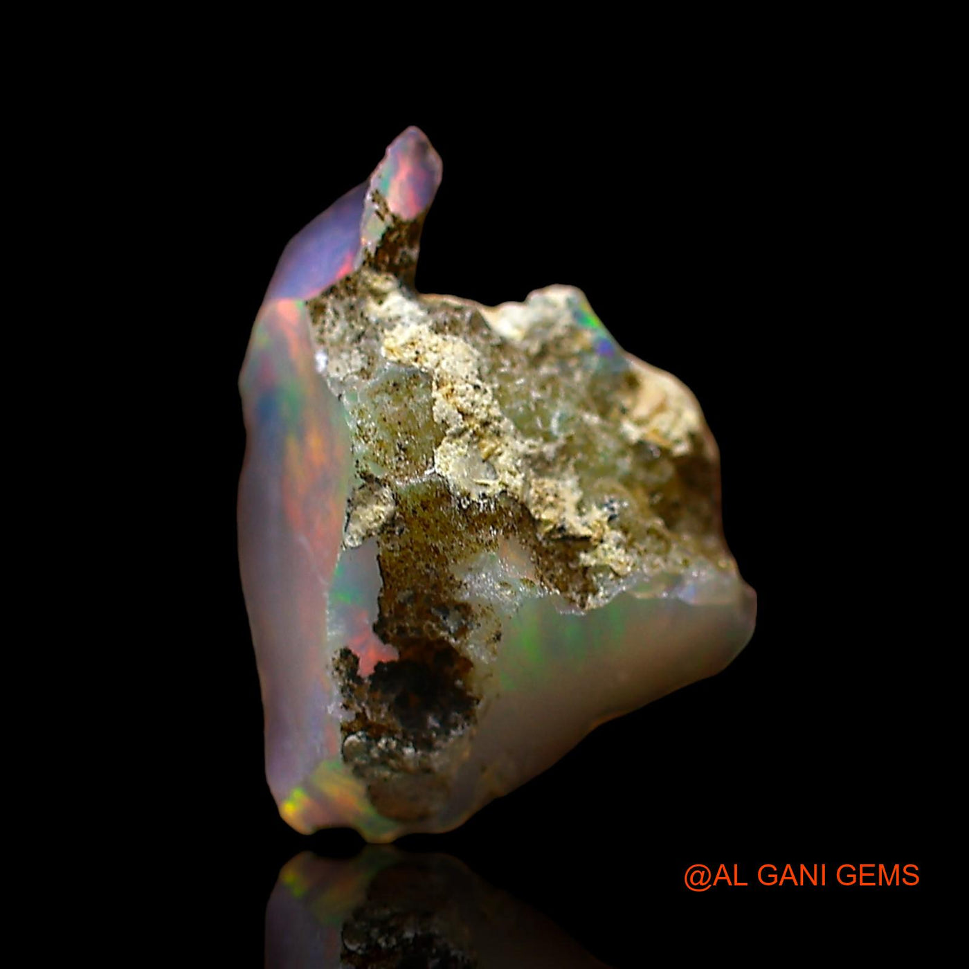 2.00 Cts Natural Ethiopian Fire Opal Loose Gemstone Fancy Rough 11x11x7 mm E-551