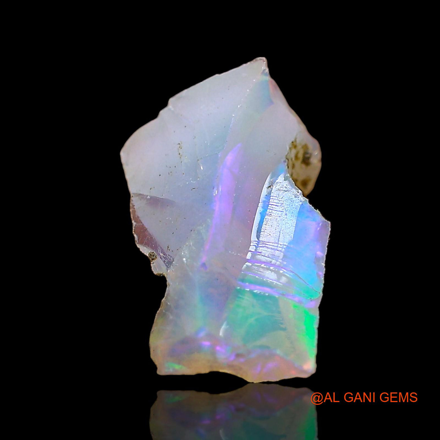 Natural Fire Opal Gemstone 2.00 Cts Loose Fancy Rough From Ethiopia 13x8x7 mm E-552