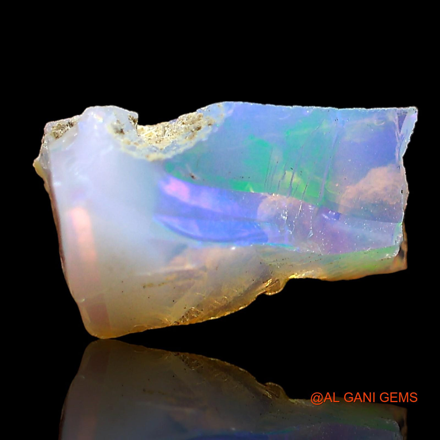 Natural Fire Opal Gemstone 2.00 Cts Loose Fancy Rough From Ethiopia 13x8x7 mm E-552