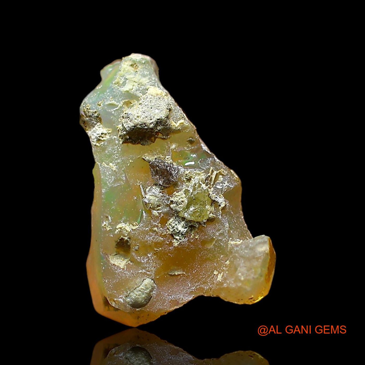 2.00 Cts Natural Ethiopian Fire Opal Loose Gemstone Fancy Rough 12x8x7 mm E-553