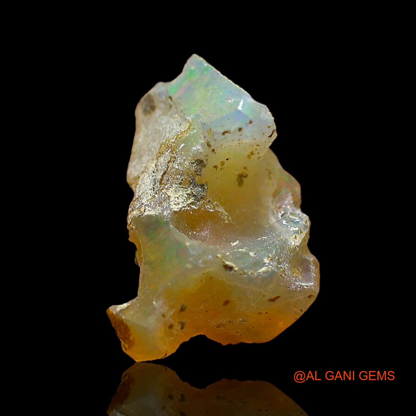 2.00 Cts Natural Ethiopian Fire Opal Loose Gemstone Fancy Rough 12x8x7 mm E-553