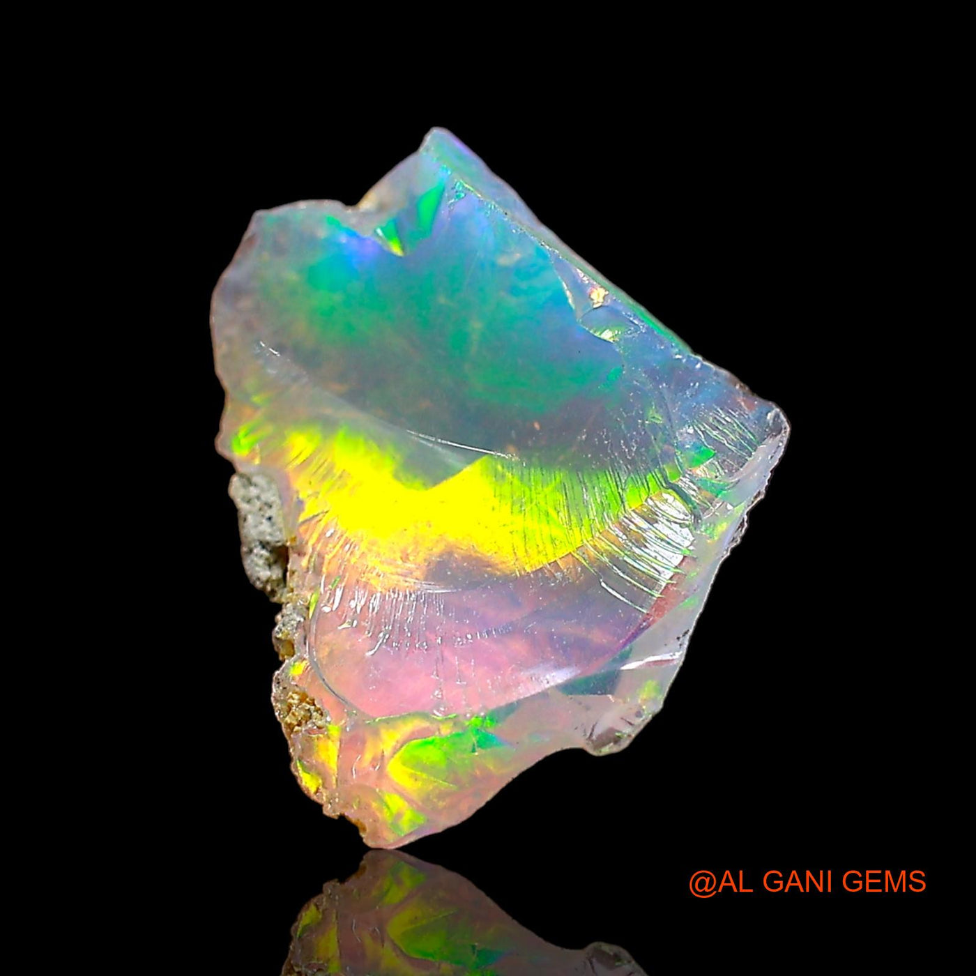Natural Fire Opal Gemstone 1.00 Cts Loose Fancy Rough From Ethiopia 11x9x3 mm E-555