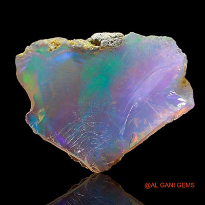 Natural Fire Opal Gemstone 1.00 Cts Loose Fancy Rough From Ethiopia 11x9x3 mm E-555