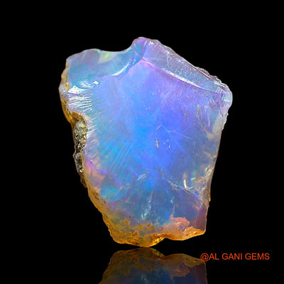 Natural Fire Opal Gemstone 1.00 Cts Loose Fancy Rough From Ethiopia 11x9x3 mm E-555