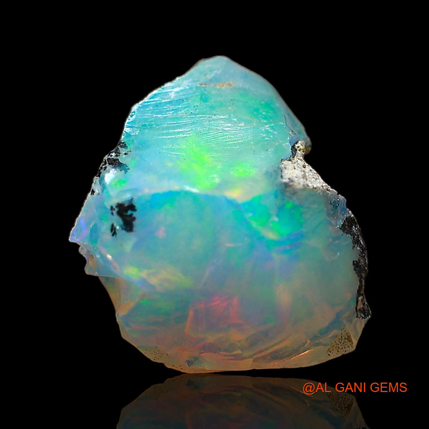 3.00 Cts Natural Ethiopian Fire Opal Loose Gemstone Fancy Rough 12x9x7 mm E-556