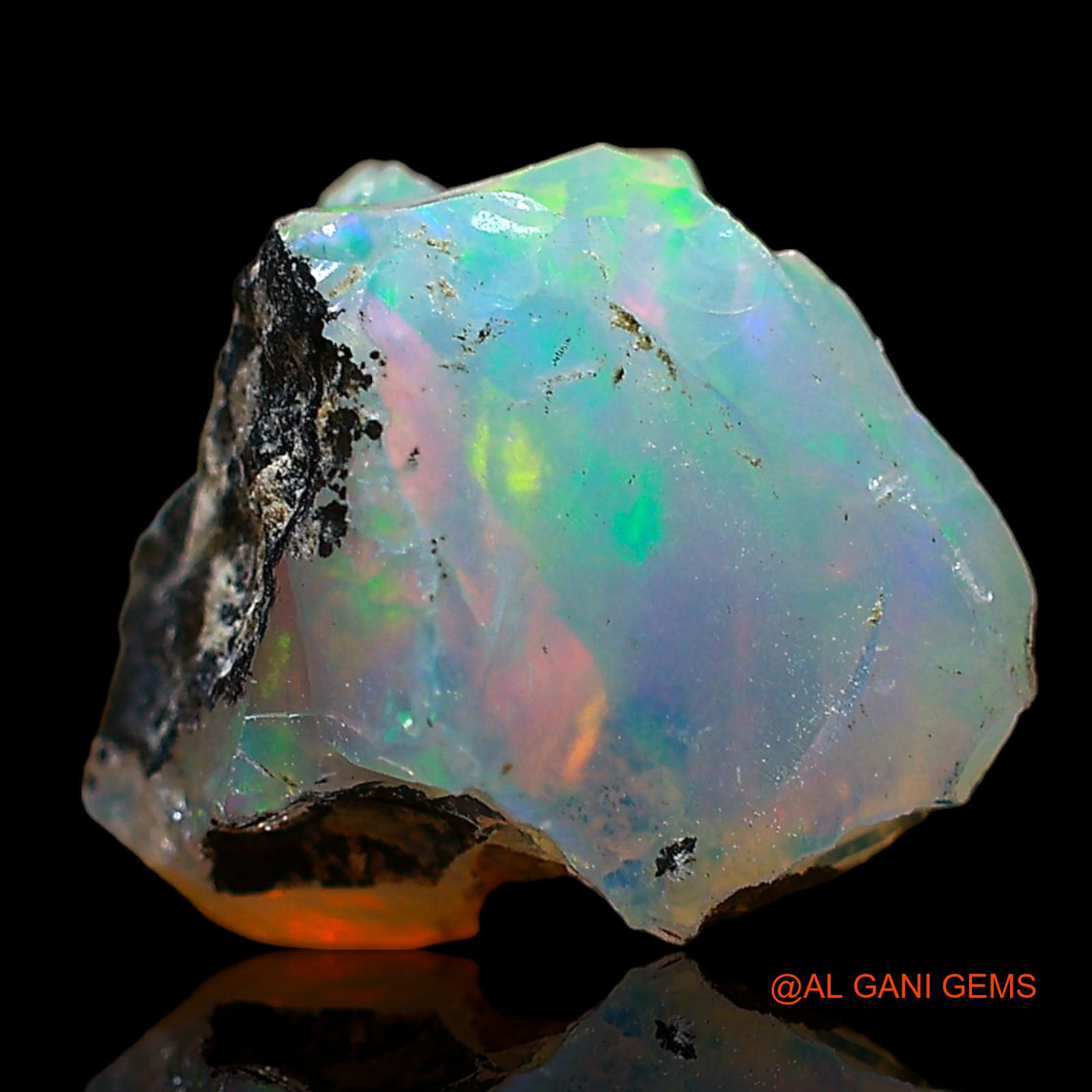 3.00 Cts Natural Ethiopian Fire Opal Loose Gemstone Fancy Rough 12x9x7 mm E-556