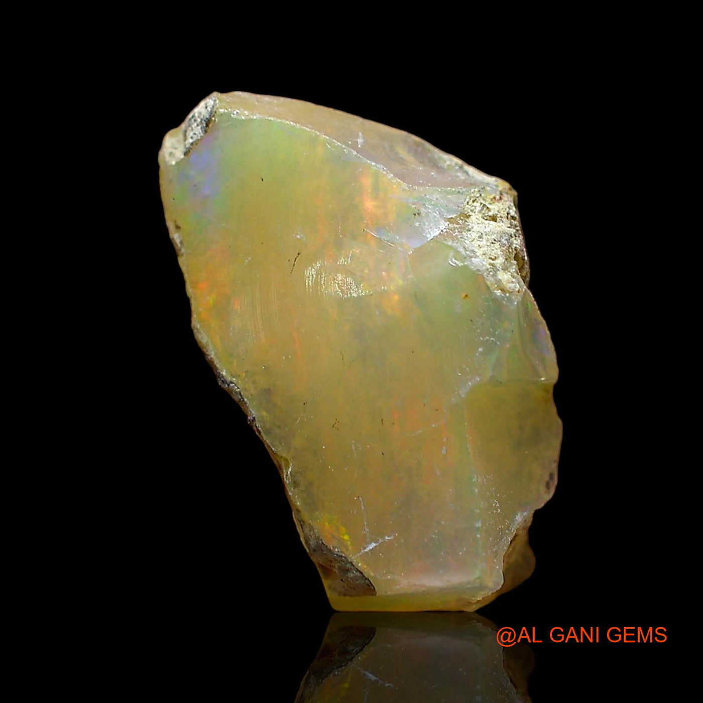 2.00 Cts Natural Ethiopian Fire Opal Loose Gemstone Fancy Rough 13x8x6 mm E-558