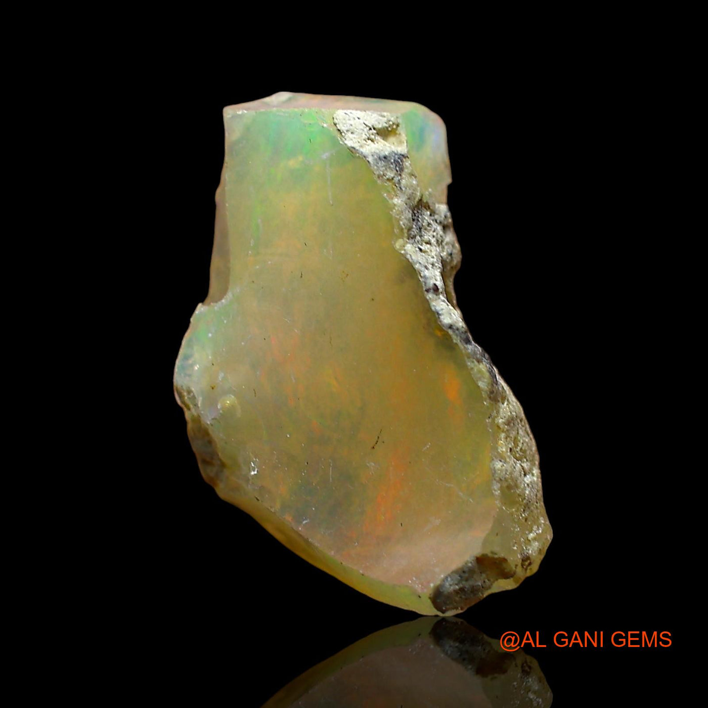 2.00 Cts Natural Ethiopian Fire Opal Loose Gemstone Fancy Rough 13x8x6 mm E-558