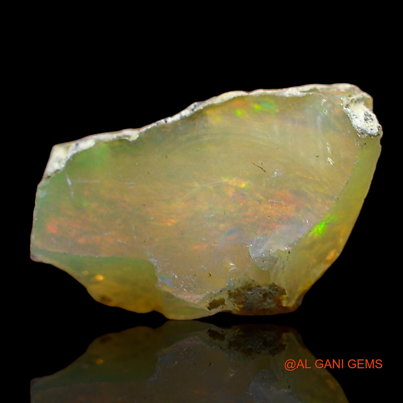 2.00 Cts Natural Ethiopian Fire Opal Loose Gemstone Fancy Rough 13x8x6 mm E-558
