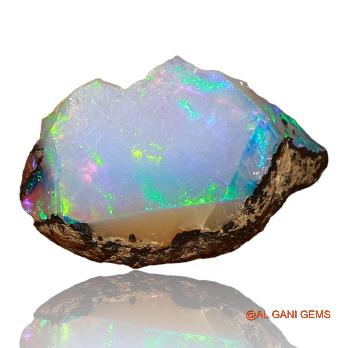 Natural Fire Opal Gemstone 2.00 Cts Loose Fancy Rough From Ethiopia 13x8x4 mm E-55