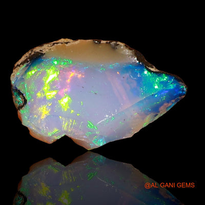 Natural Fire Opal Gemstone 2.00 Cts Loose Fancy Rough From Ethiopia 13x8x4 mm E-55