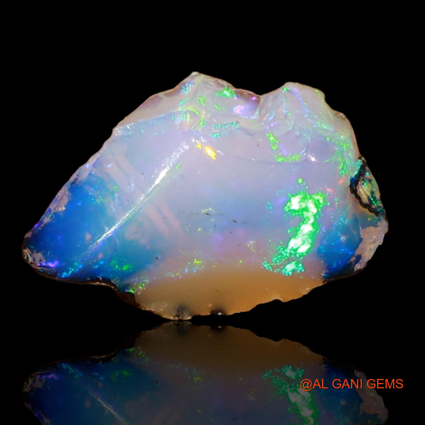 Natural Fire Opal Gemstone 2.00 Cts Loose Fancy Rough From Ethiopia 13x8x4 mm E-55