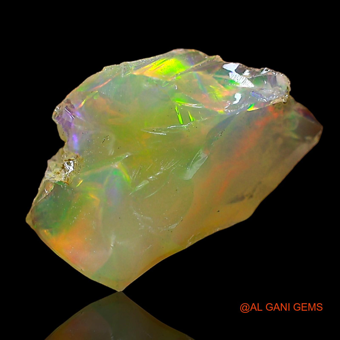 2.00 Cts Natural Ethiopian Fire Opal Loose Gemstone Fancy Rough 11x7x6 mm E-560