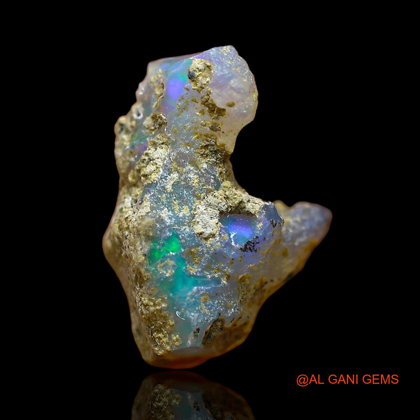 2.00 Cts Natural Ethiopian Fire Opal Loose Gemstone Fancy Rough 12x8x4 mm E-561