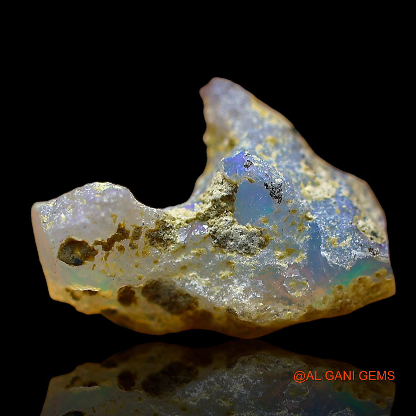 2.00 Cts Natural Ethiopian Fire Opal Loose Gemstone Fancy Rough 12x8x4 mm E-561
