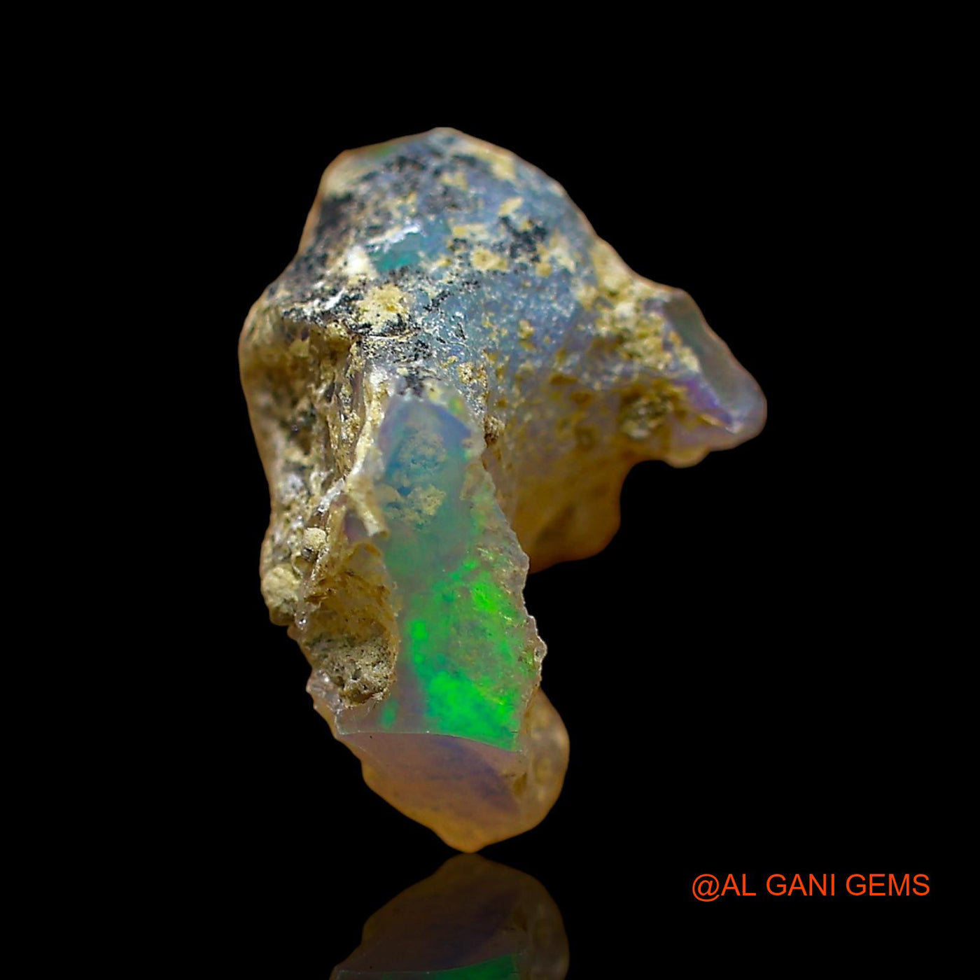 2.00 Cts Natural Ethiopian Fire Opal Loose Gemstone Fancy Rough 12x8x4 mm E-561
