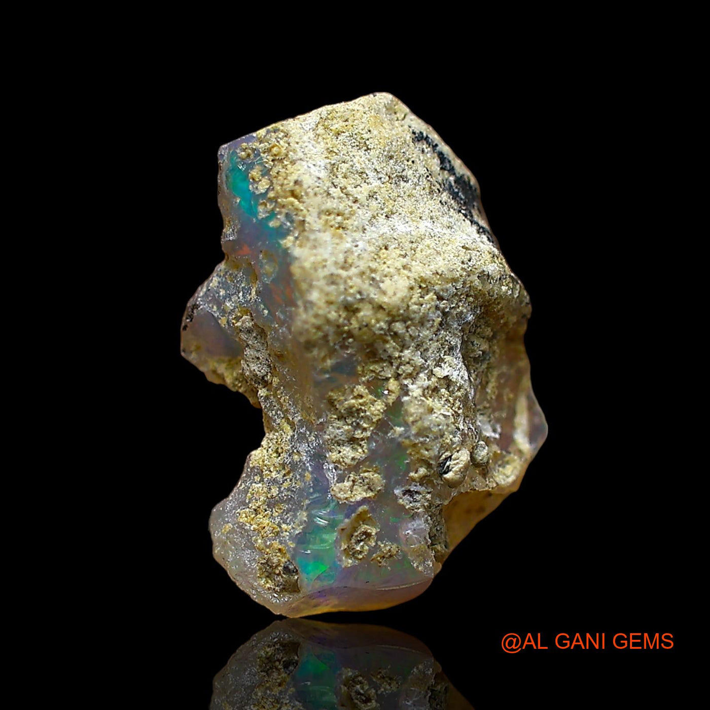 2.00 Cts Natural Ethiopian Fire Opal Loose Gemstone Fancy Rough 12x8x4 mm E-561