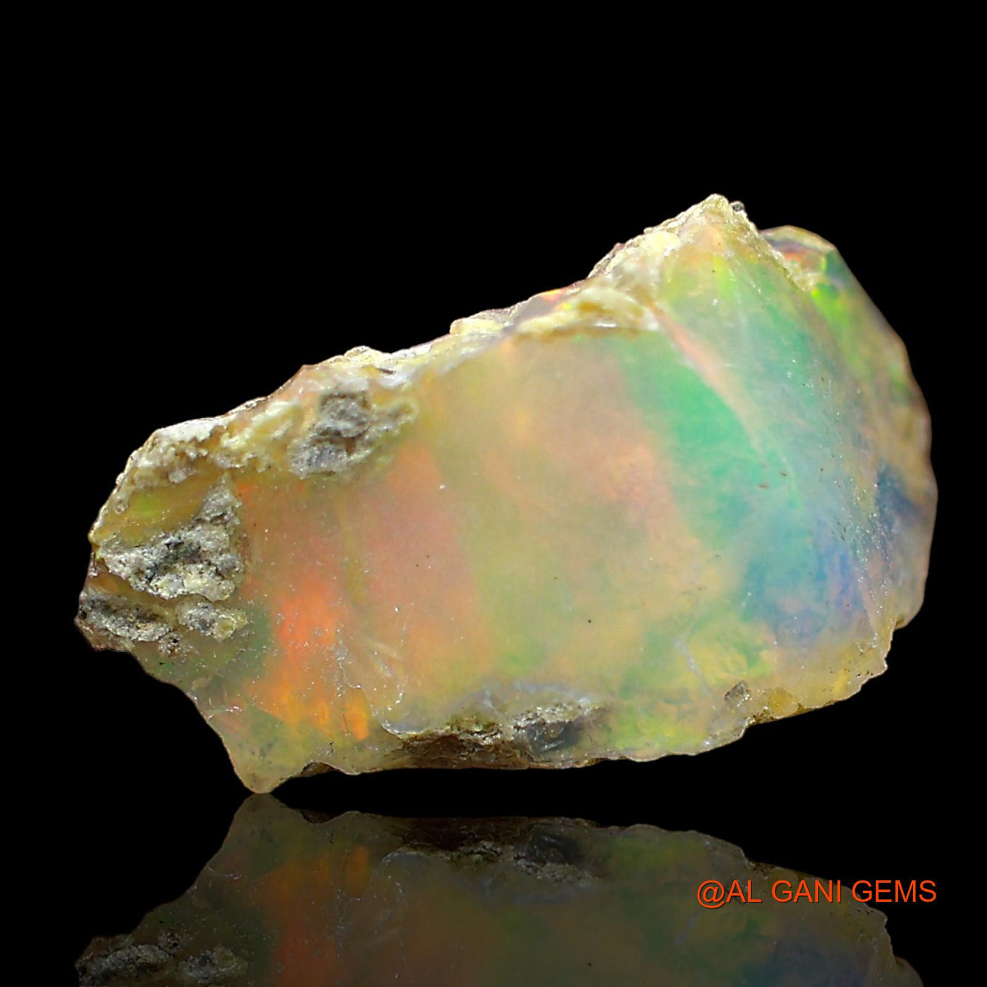 2.00 Cts Natural Ethiopian Fire Opal Loose Gemstone Fancy Rough 13x8x4 mm E-562