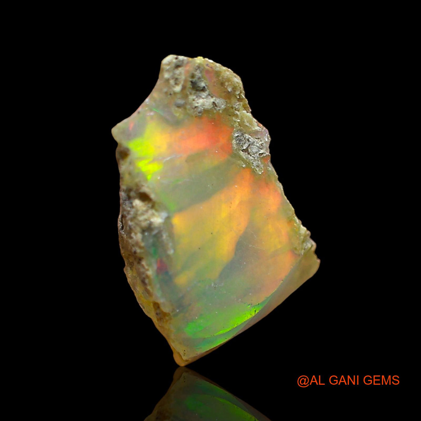 2.00 Cts Natural Ethiopian Fire Opal Loose Gemstone Fancy Rough 13x8x4 mm E-562