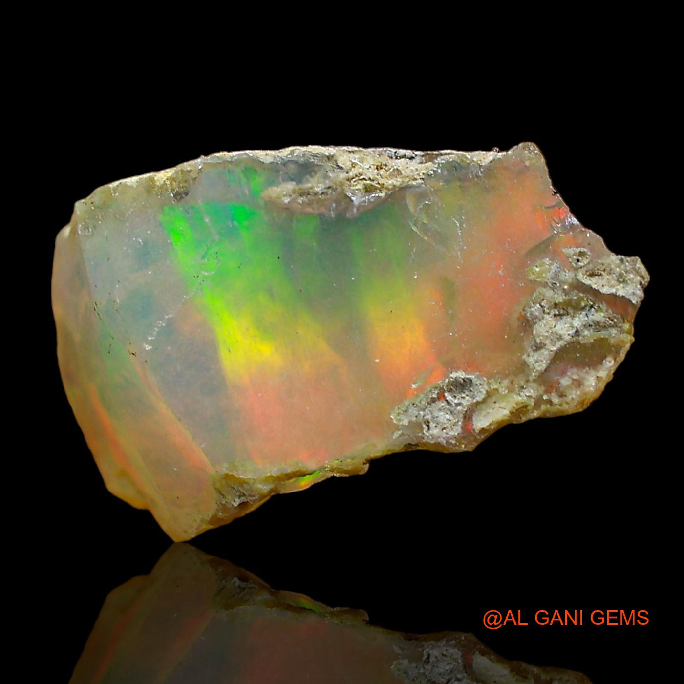 2.00 Cts Natural Ethiopian Fire Opal Loose Gemstone Fancy Rough 13x8x4 mm E-562