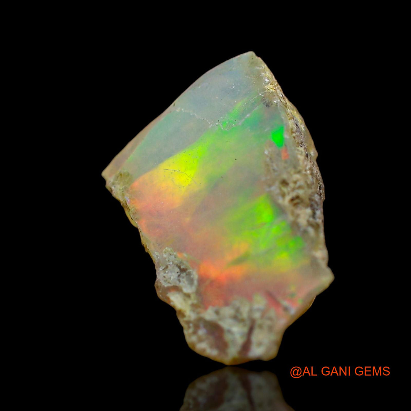 2.00 Cts Natural Ethiopian Fire Opal Loose Gemstone Fancy Rough 13x8x4 mm E-562