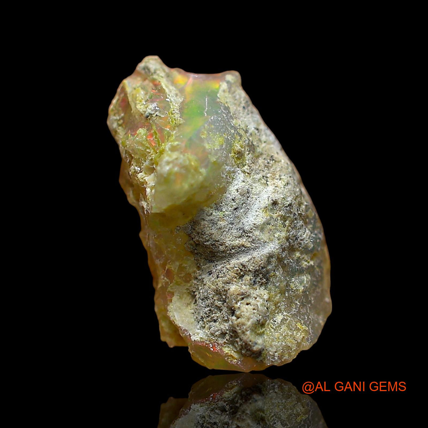 2.00 Cts Natural Ethiopian Fire Opal Loose Gemstone Fancy Rough 13x8x4 mm E-562