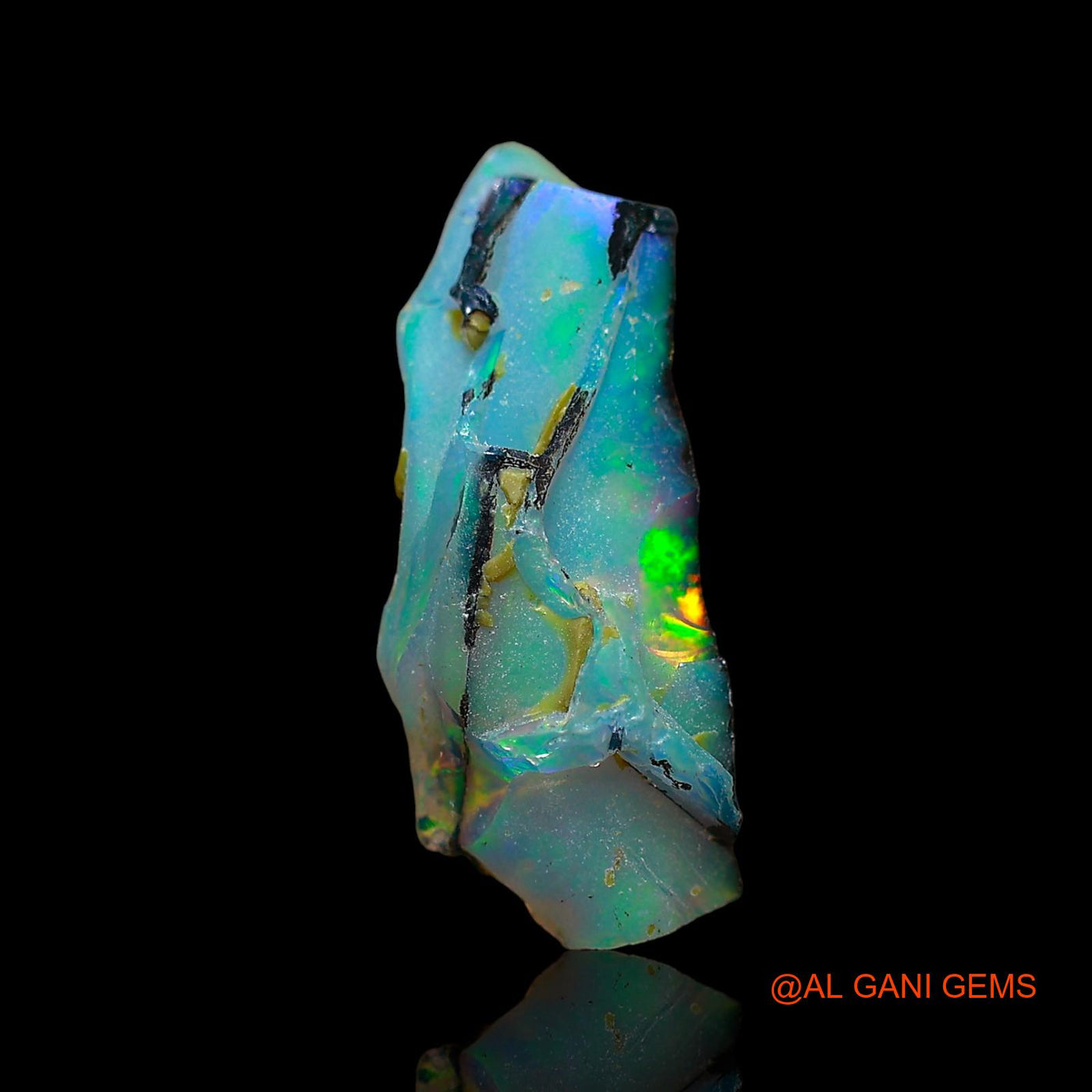 Natural Untreated Fire Opal Loose Gemstone Fancy Rough From Ethiopia 1.00 Cts 12x8x5 mm E-563