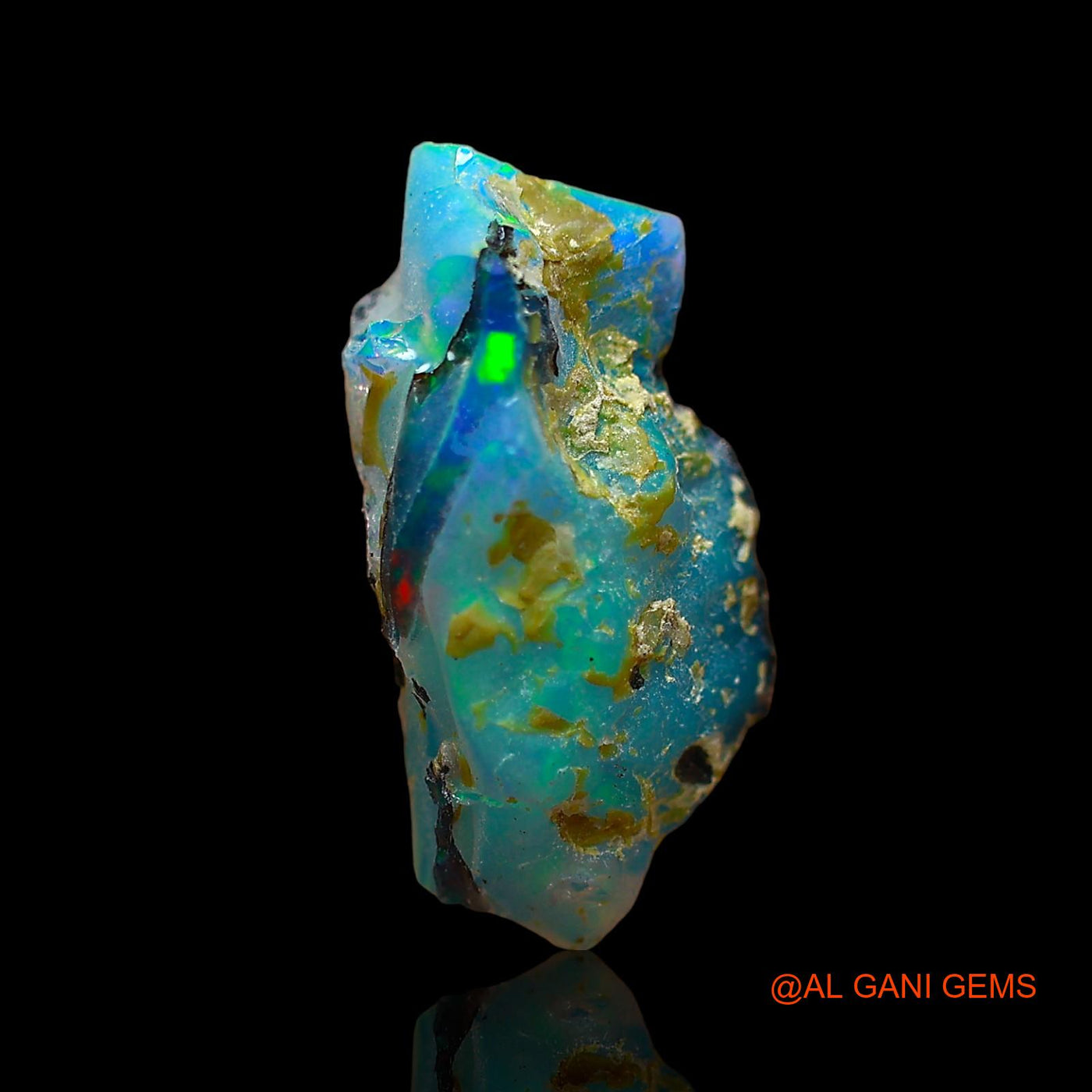 Natural Untreated Fire Opal Loose Gemstone Fancy Rough From Ethiopia 1.00 Cts 12x8x5 mm E-563