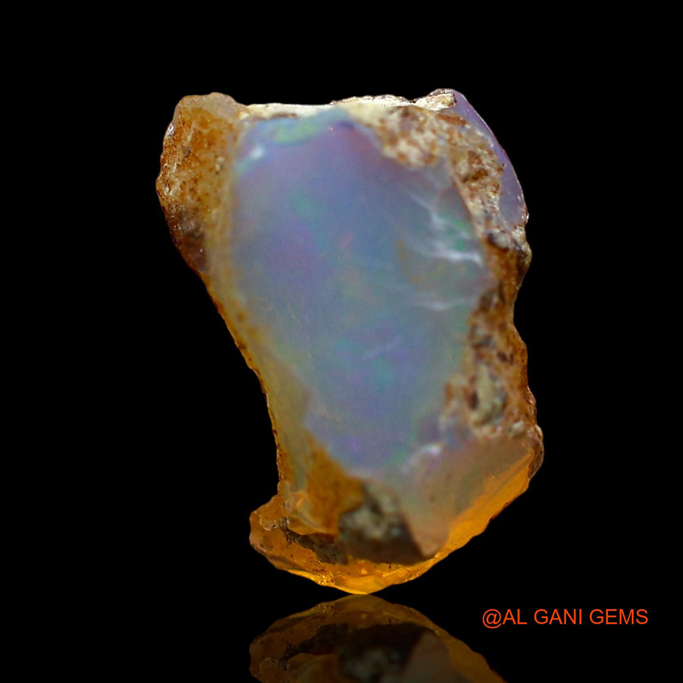 2.00 Cts Unheated Ethiopian Fire Opal Loose Gemstone Fancy Rough Natural 13x8x6 mm E-564