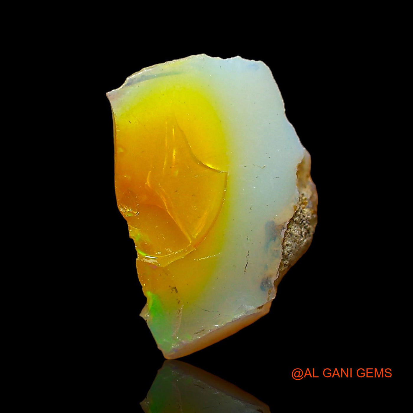 1.00 Cts Natural Ethiopian Fire Opal Loose Gemstone Fancy Rough 13x7x5 mm E-565
