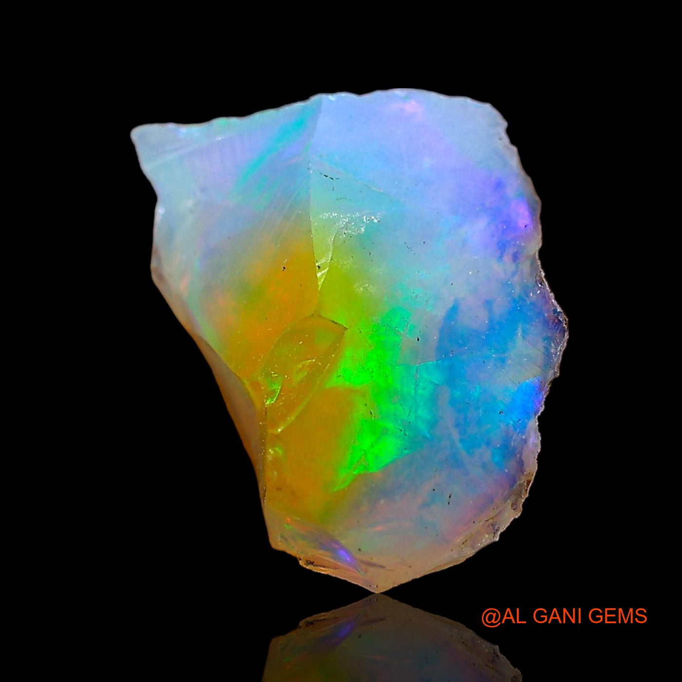 2.00 Cts Natural Ethiopian Fire Opal Loose Gemstone Fancy Rough 10x9x6 mm E-567