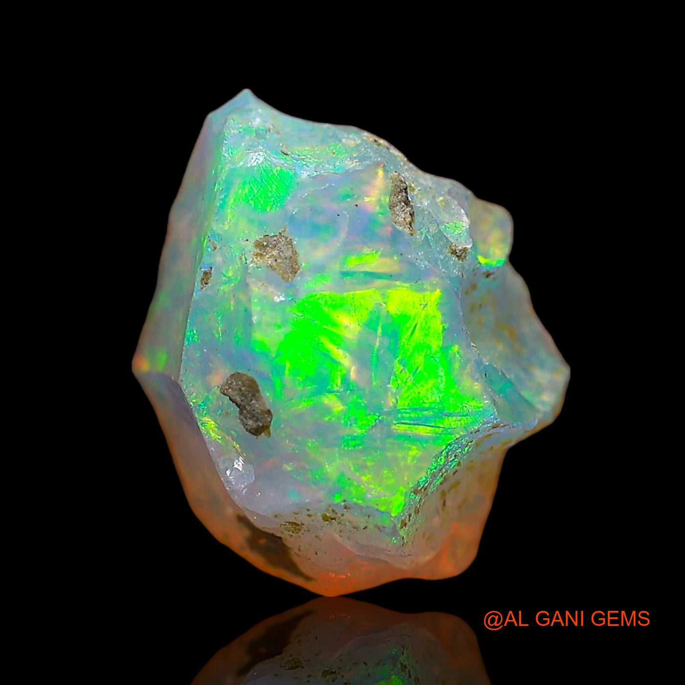 1.00 Cts Natural Ethiopian Fire Opal Loose Gemstone Fancy Rough 10x9x4 mm E-568
