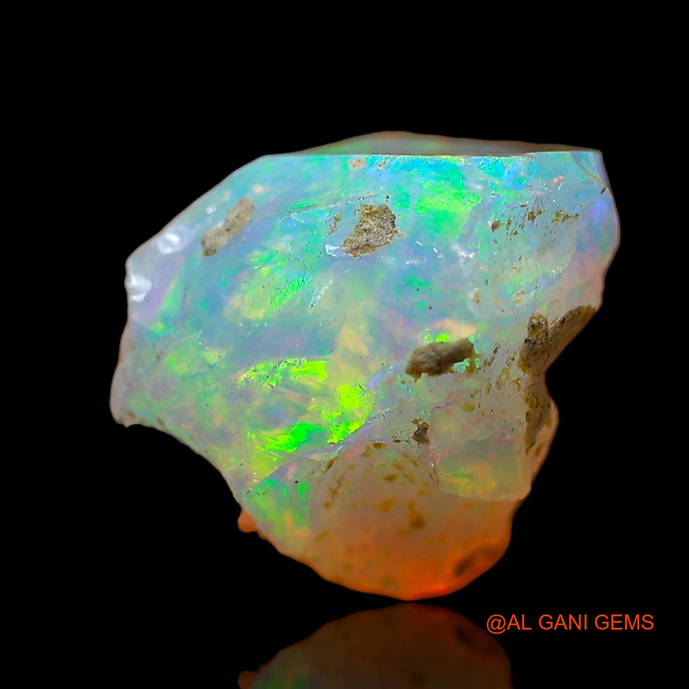 1.00 Cts Natural Ethiopian Fire Opal Loose Gemstone Fancy Rough 10x9x4 mm E-568