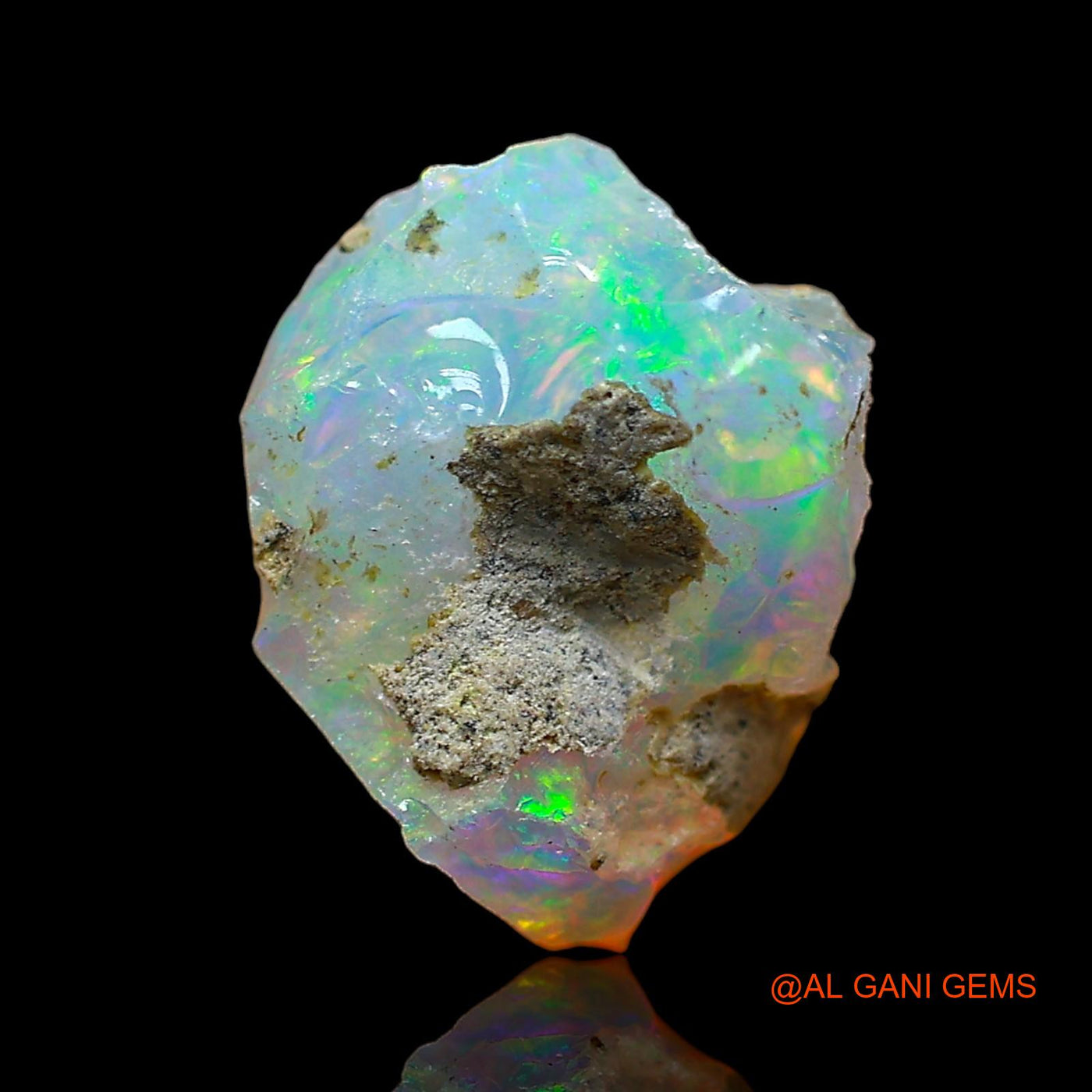 1.00 Cts Natural Ethiopian Fire Opal Loose Gemstone Fancy Rough 10x9x4 mm E-568