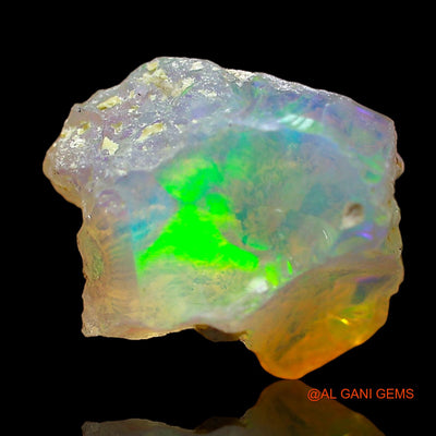 1.00 Cts Natural Ethiopian Fire Opal Loose Gemstone Fancy Rough 11x9x3 mm E-569