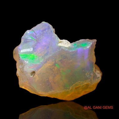 1.00 Cts Natural Ethiopian Fire Opal Loose Gemstone Fancy Rough 11x9x3 mm E-569