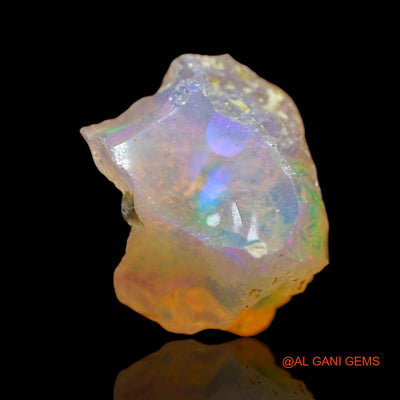 1.00 Cts Natural Ethiopian Fire Opal Loose Gemstone Fancy Rough 11x9x3 mm E-569