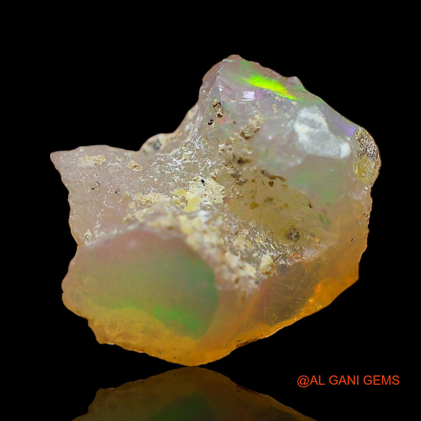 1.00 Cts Natural Ethiopian Fire Opal Loose Gemstone Fancy Rough 11x9x3 mm E-569