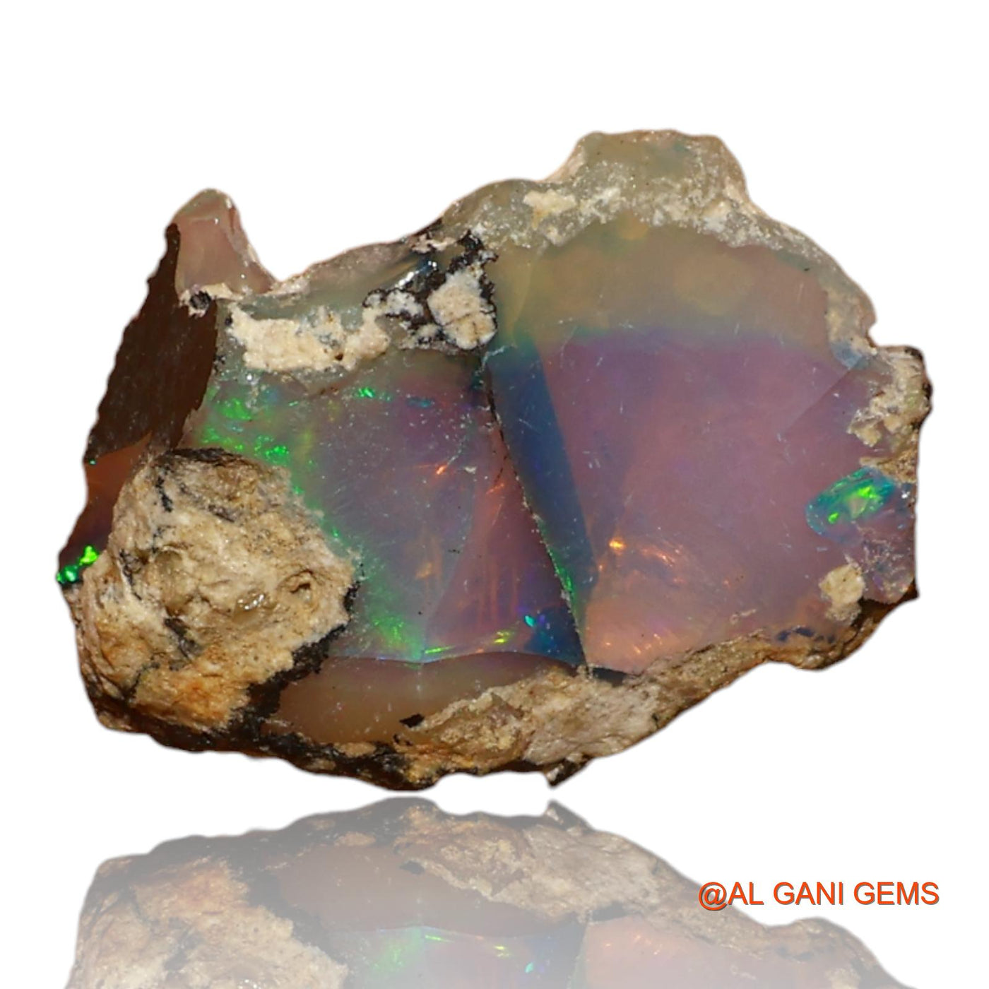 3.00 Cts Unheated Ethiopian Fire Opal Loose Gemstone Fancy Rough Natural 15x11x5 mm E-56