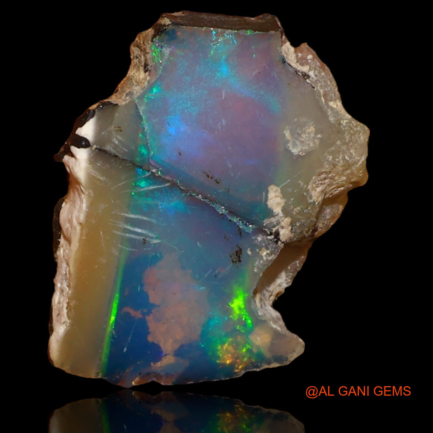 3.00 Cts Unheated Ethiopian Fire Opal Loose Gemstone Fancy Rough Natural 15x11x5 mm E-56