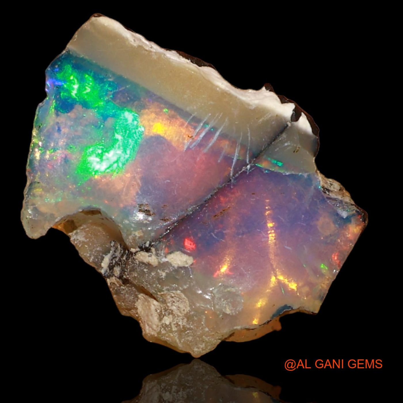3.00 Cts Unheated Ethiopian Fire Opal Loose Gemstone Fancy Rough Natural 15x11x5 mm E-56