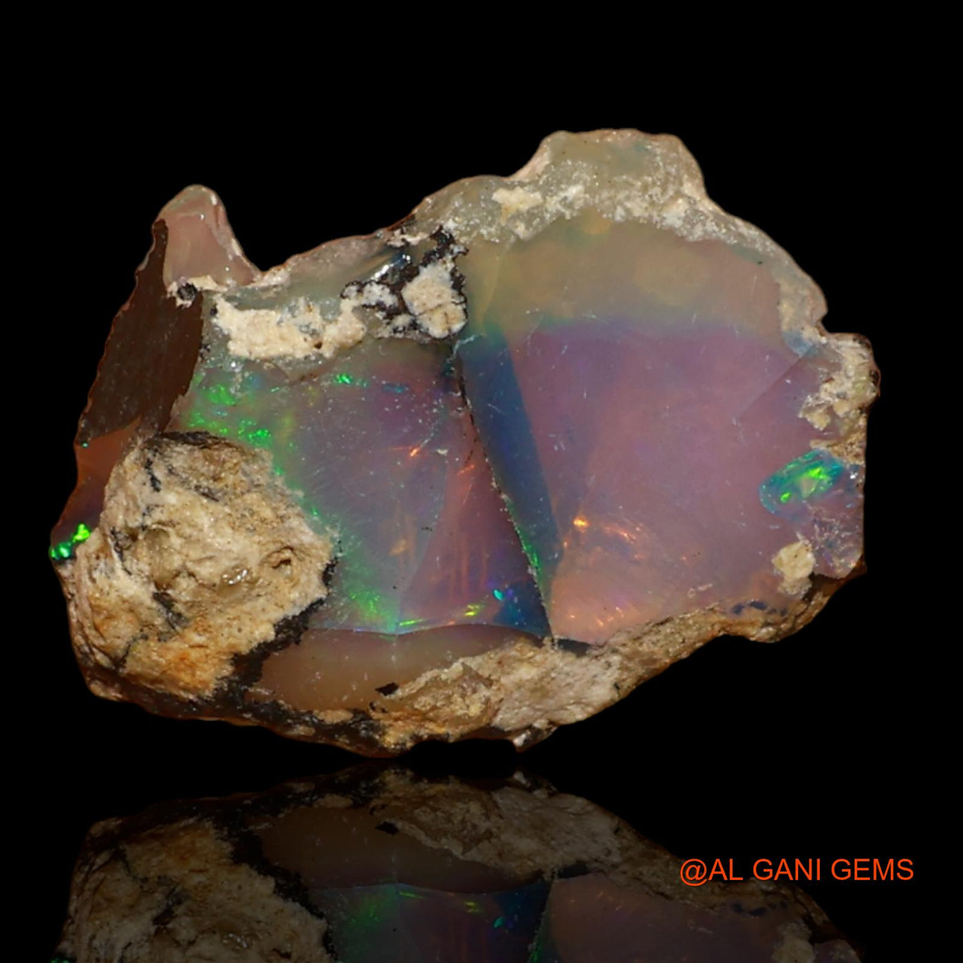 3.00 Cts Unheated Ethiopian Fire Opal Loose Gemstone Fancy Rough Natural 15x11x5 mm E-56