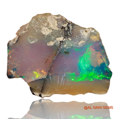 3.00 Cts Unheated Ethiopian Fire Opal Loose Gemstone Fancy Rough Natural 15x11x5 mm E-56