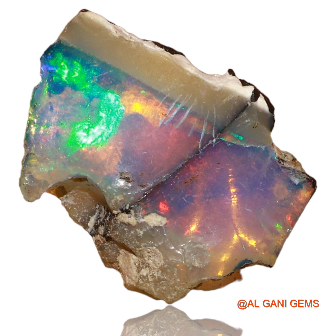 3.00 Cts Unheated Ethiopian Fire Opal Loose Gemstone Fancy Rough Natural 15x11x5 mm E-56