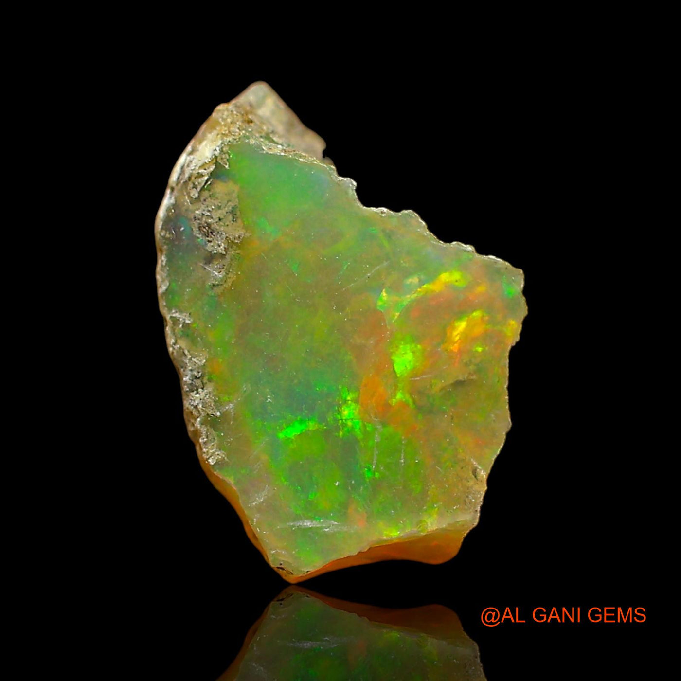 2.00 Cts Natural Ethiopian Fire Opal Fancy Rough Loose Gemstone For Jewelry 11x9x6 mm E-570